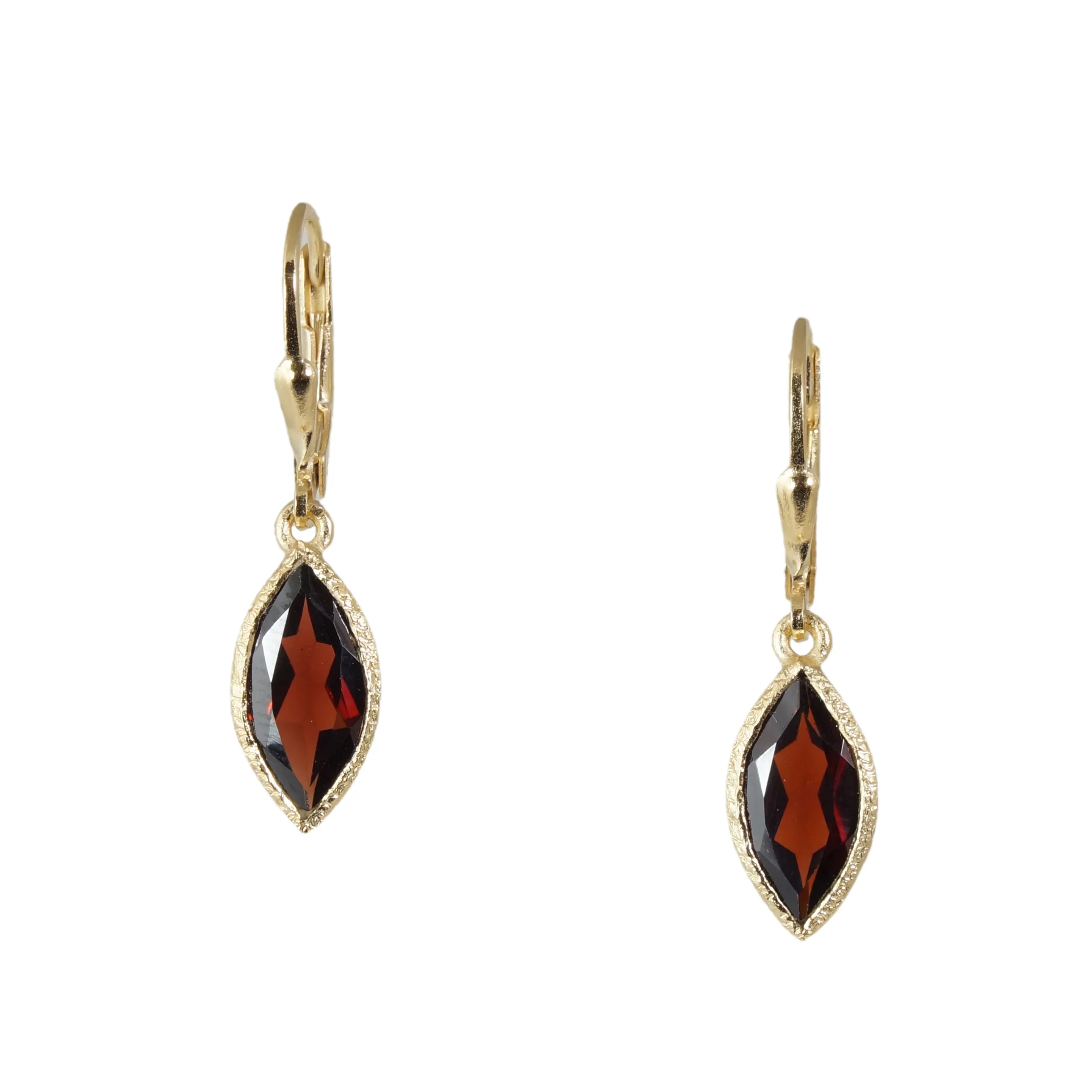 18k Vermeil Marquise Gemstone Earrings - Image 7