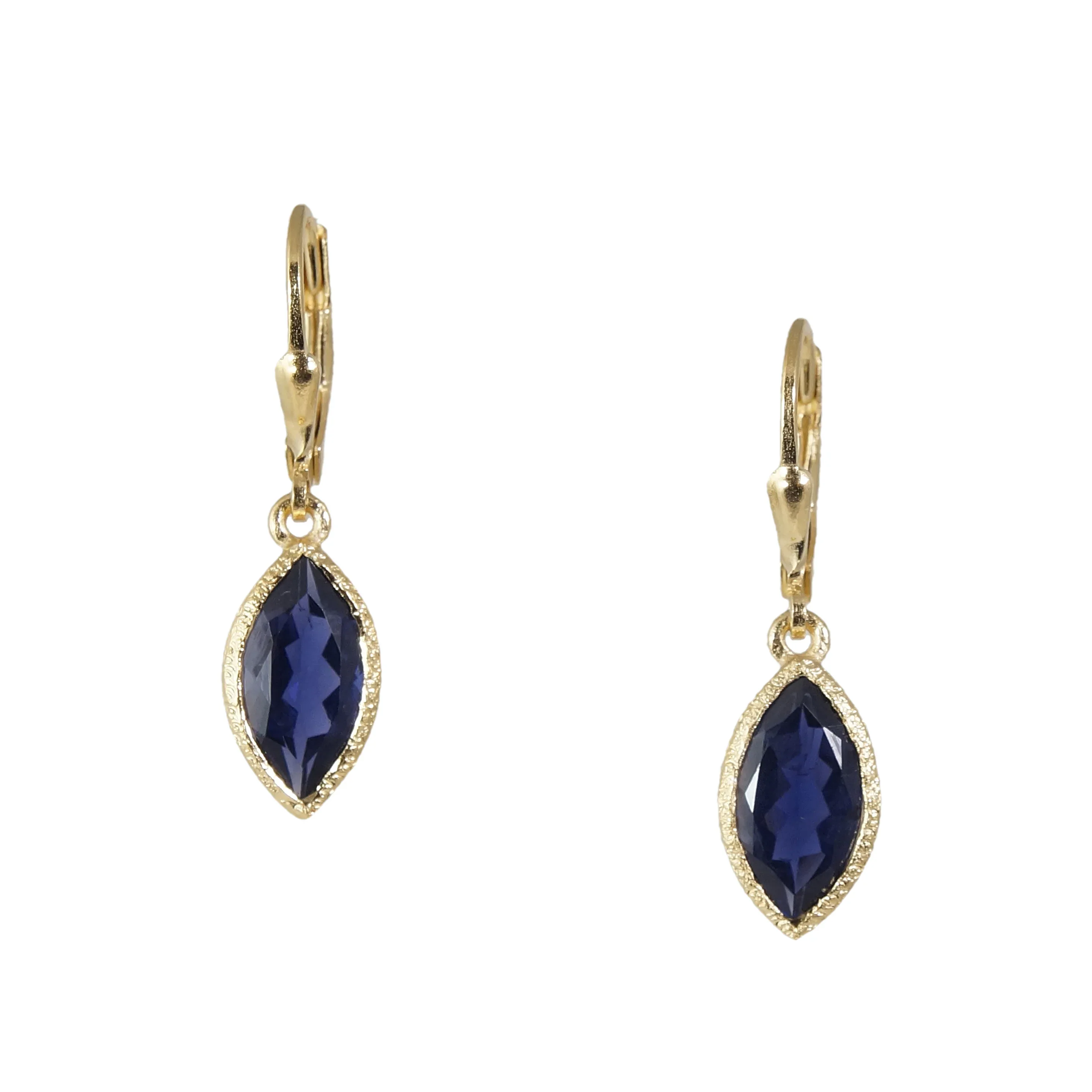 18k Vermeil Marquise Gemstone Earrings - Image 8