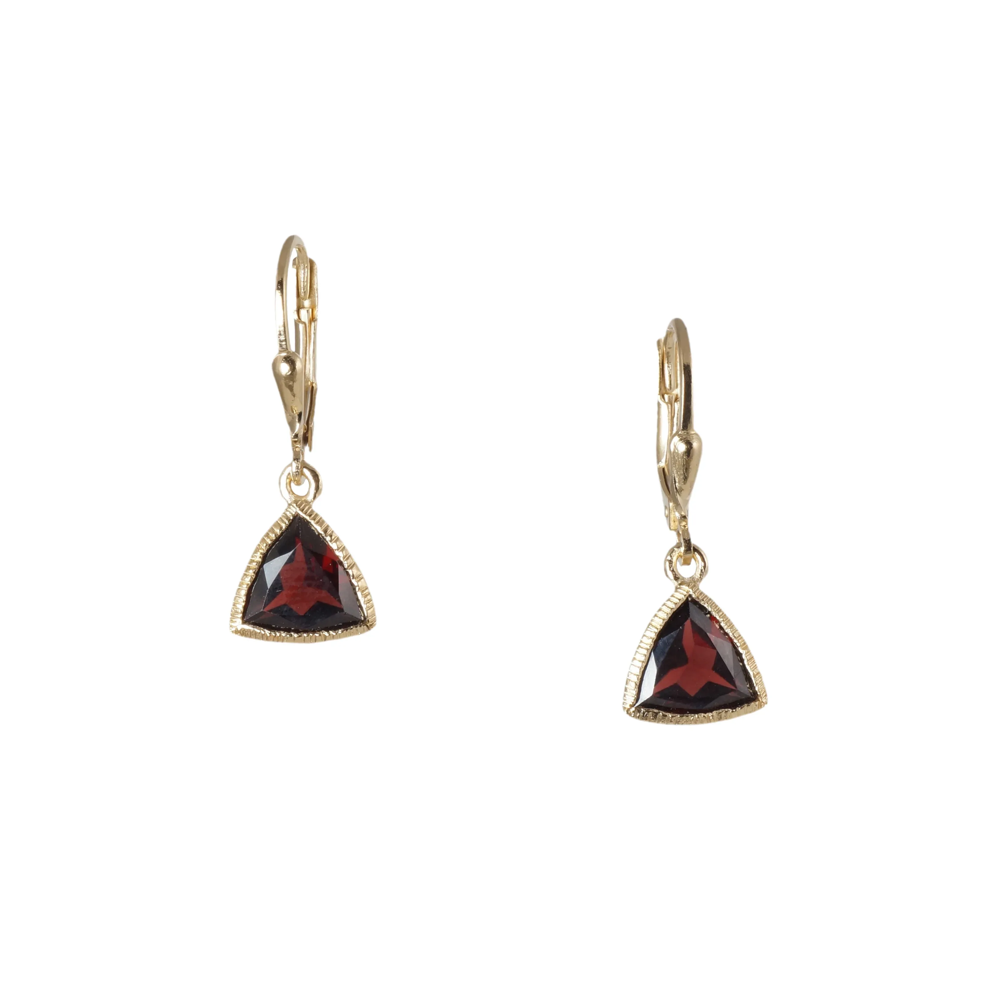 18k Vermeil Trillion Gemstone Earrings - Image 6