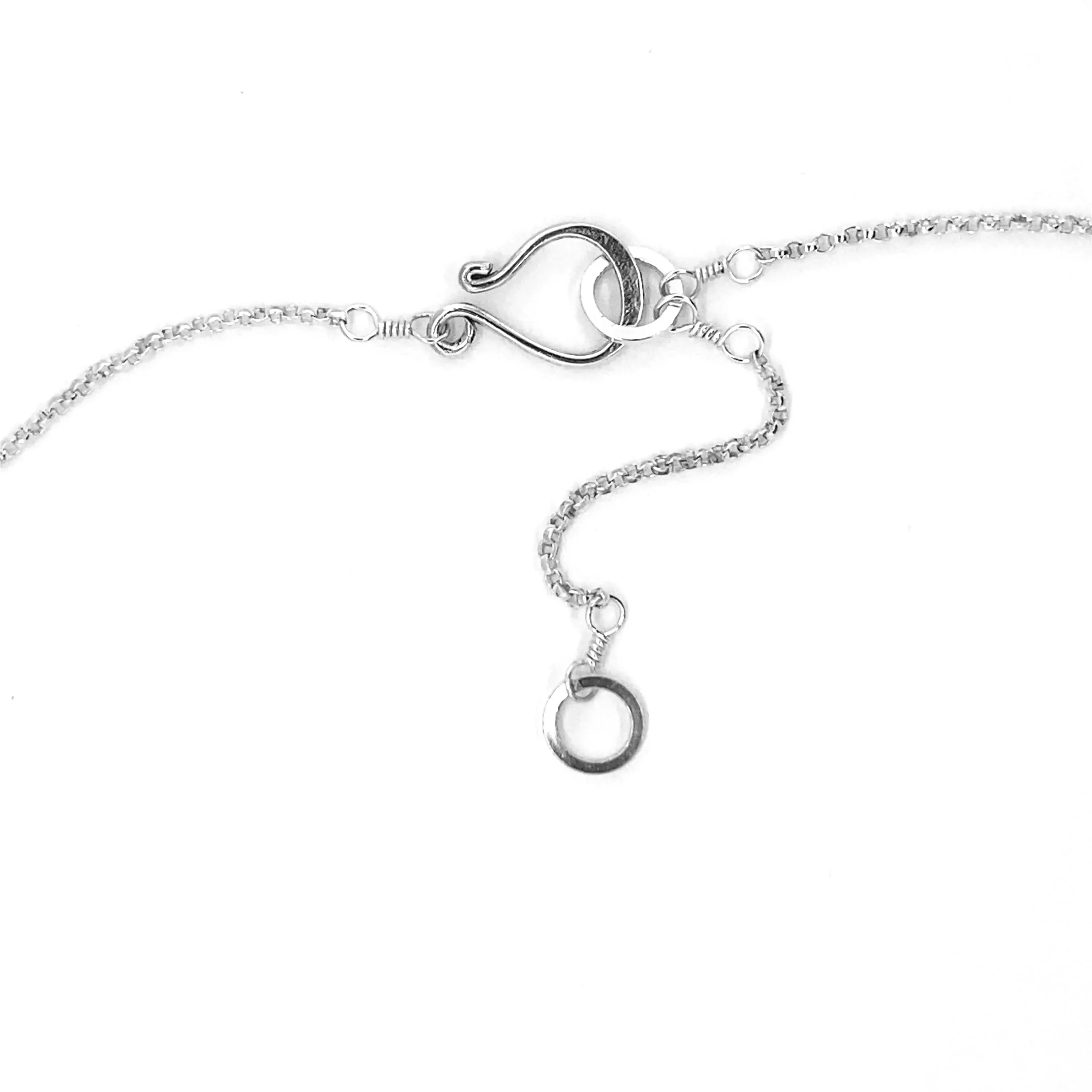 3 Stone Petal Pendant Blue Topaz – Small - Image 4