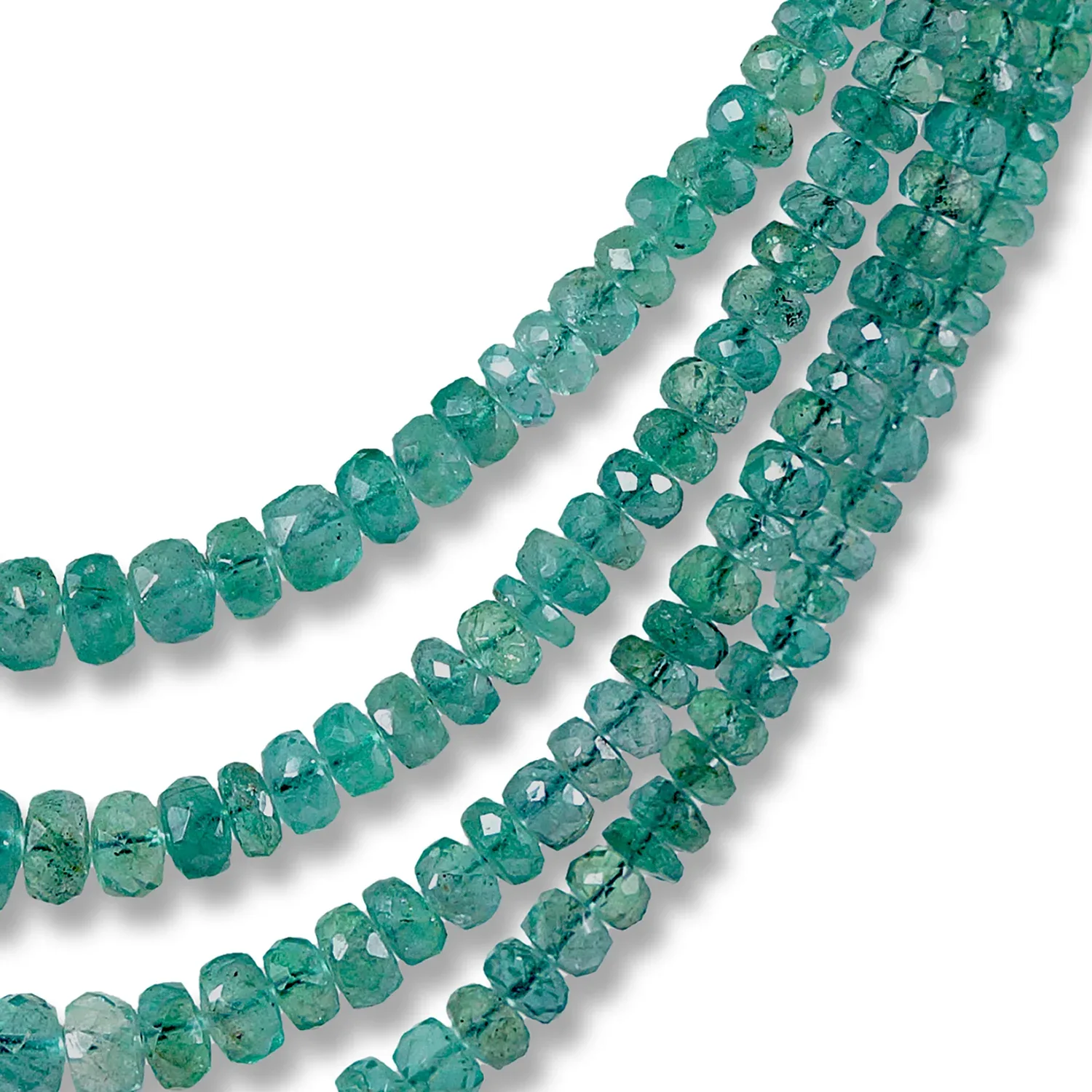 Multi Strand Emerald Necklace - 14k Gold - Image 5