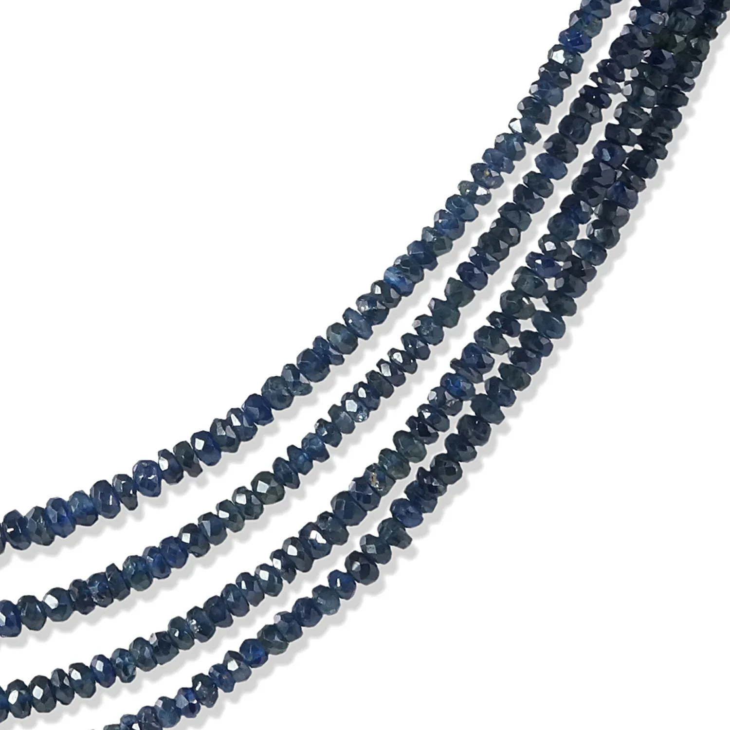 Multi Strand Sapphire Necklace - 14k Gold - Image 4