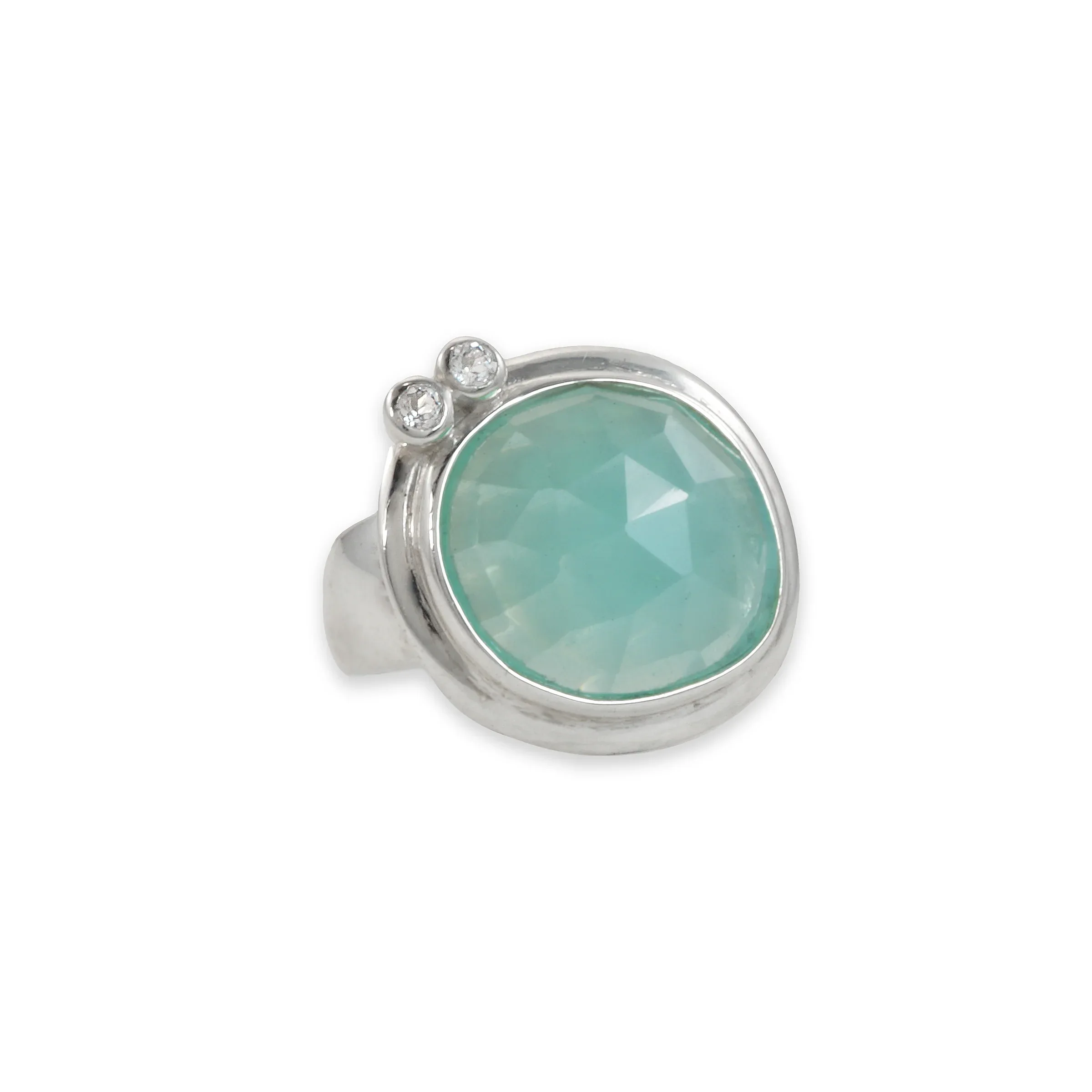 Chalcedony and White Sapphire Ring - Image 7