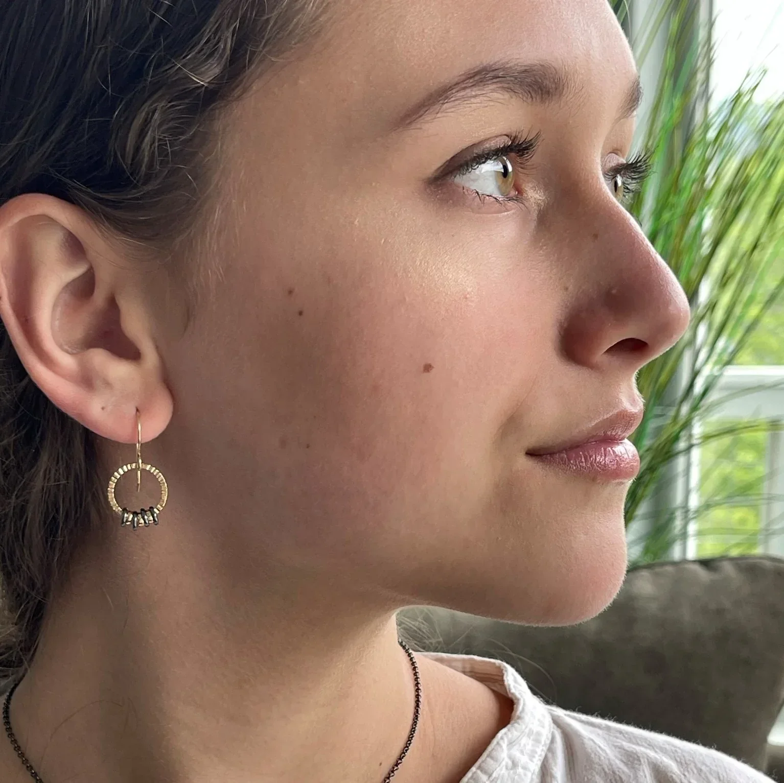 Circle of Life Gold Earrings - Small - Image 3