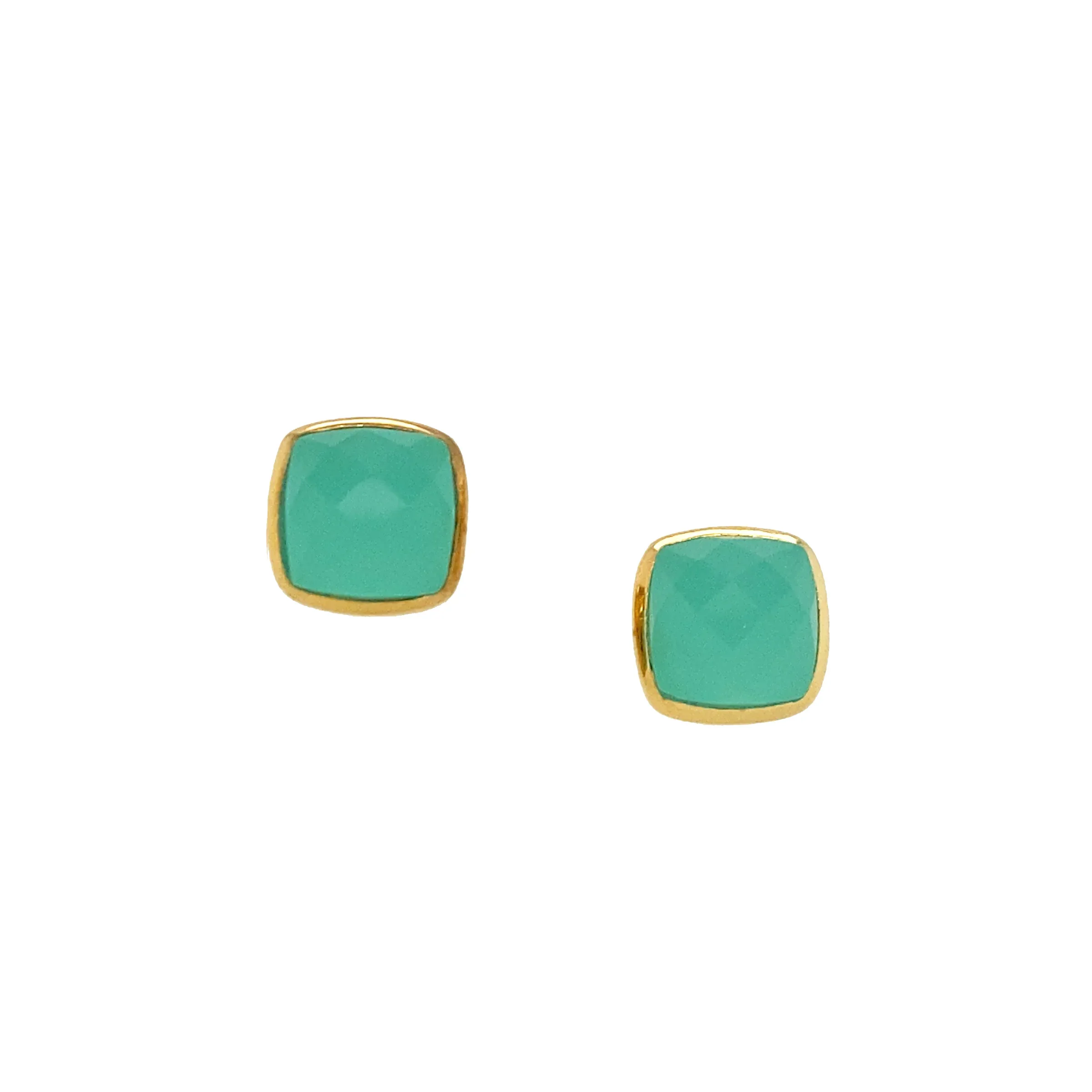 Square Studs - Gold - Image 2