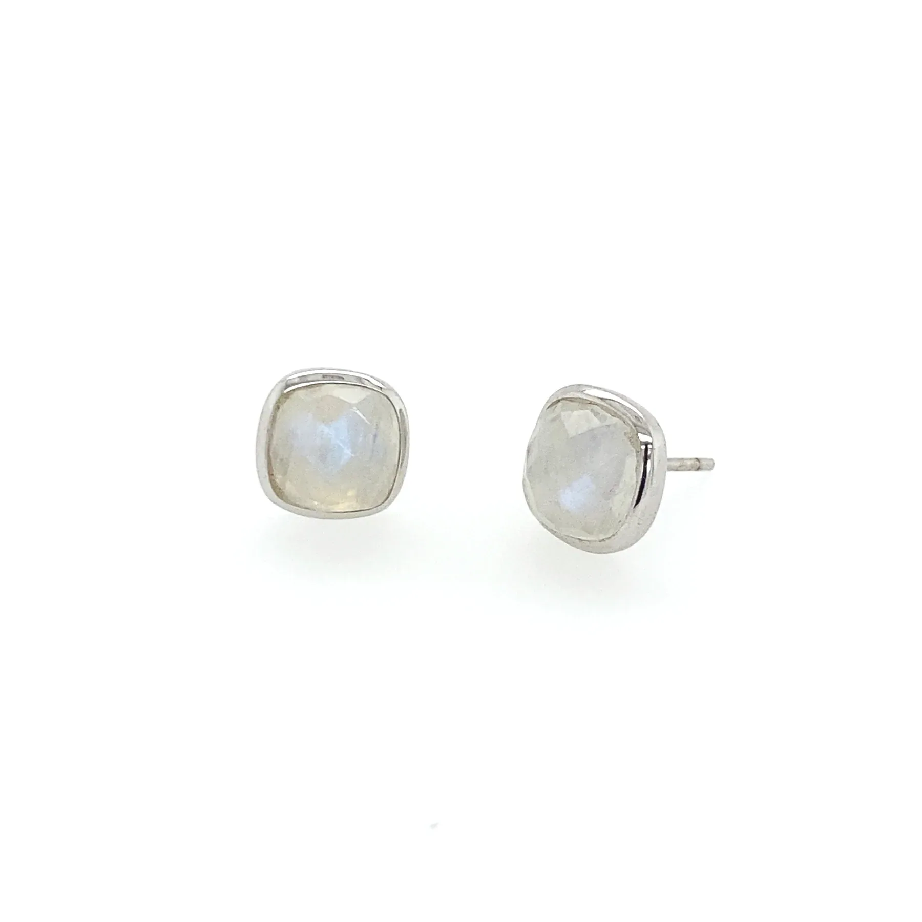 Square Studs - Silver, White Rhodium - Image 10