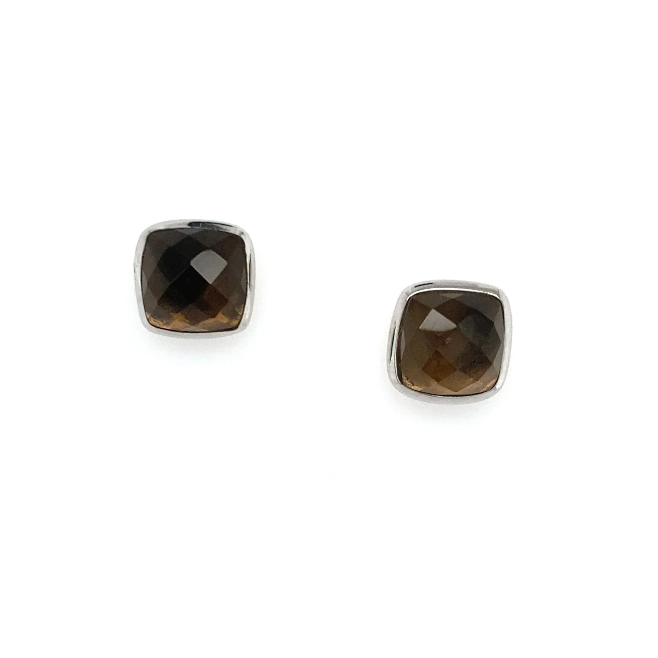 Square Studs - Silver, White Rhodium - Image 11