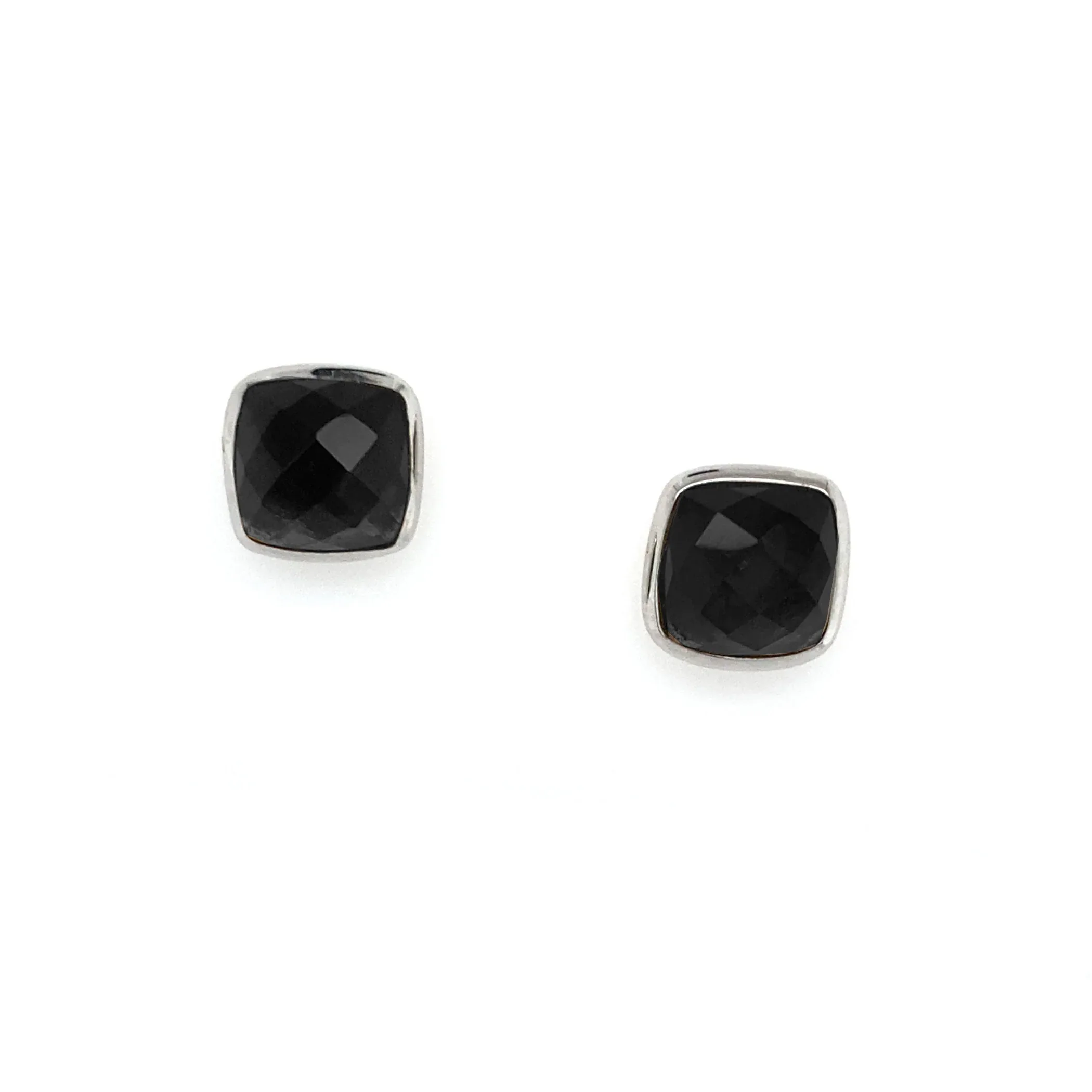Square Studs - Silver, White Rhodium - Image 5