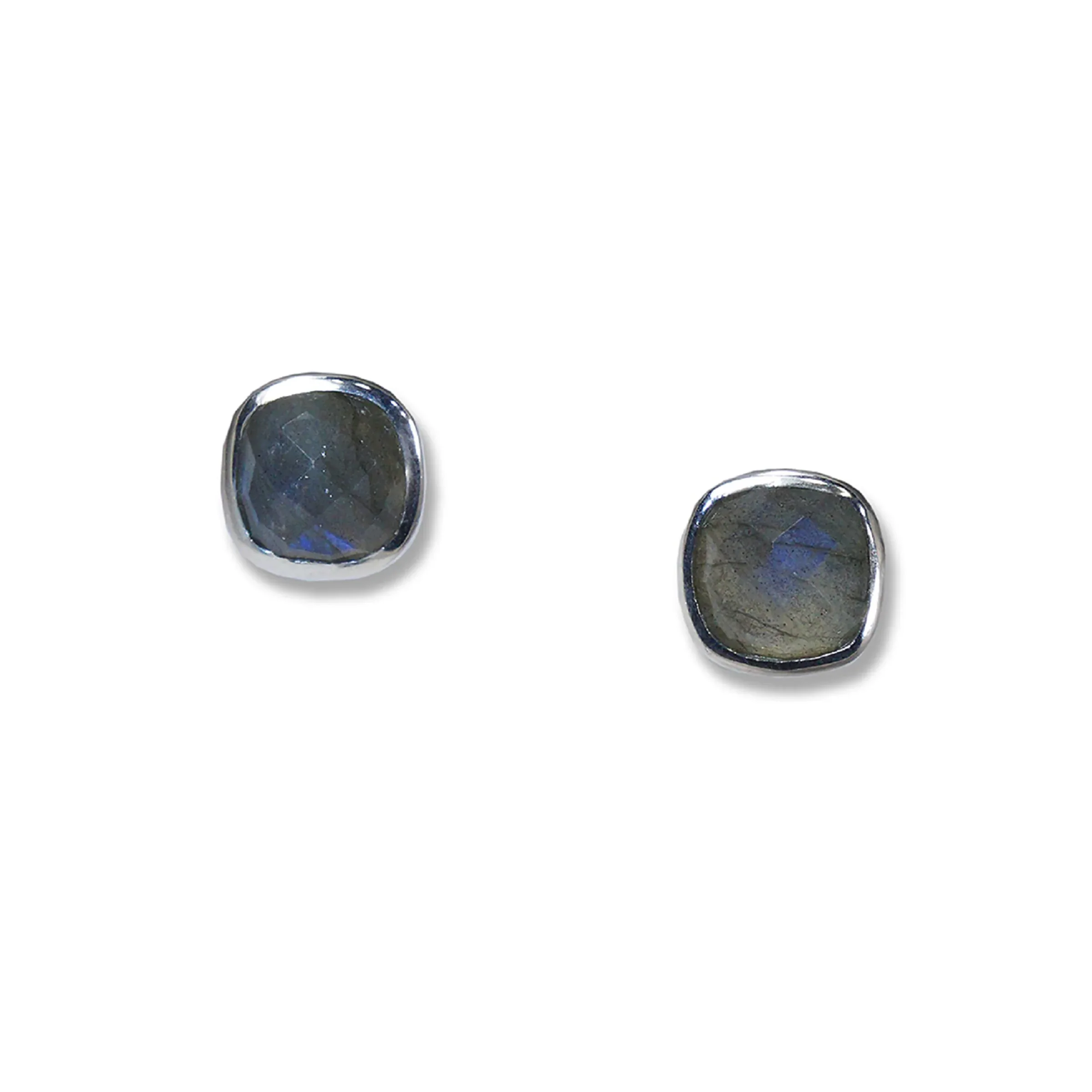 Square Studs - Silver, White Rhodium - Image 8