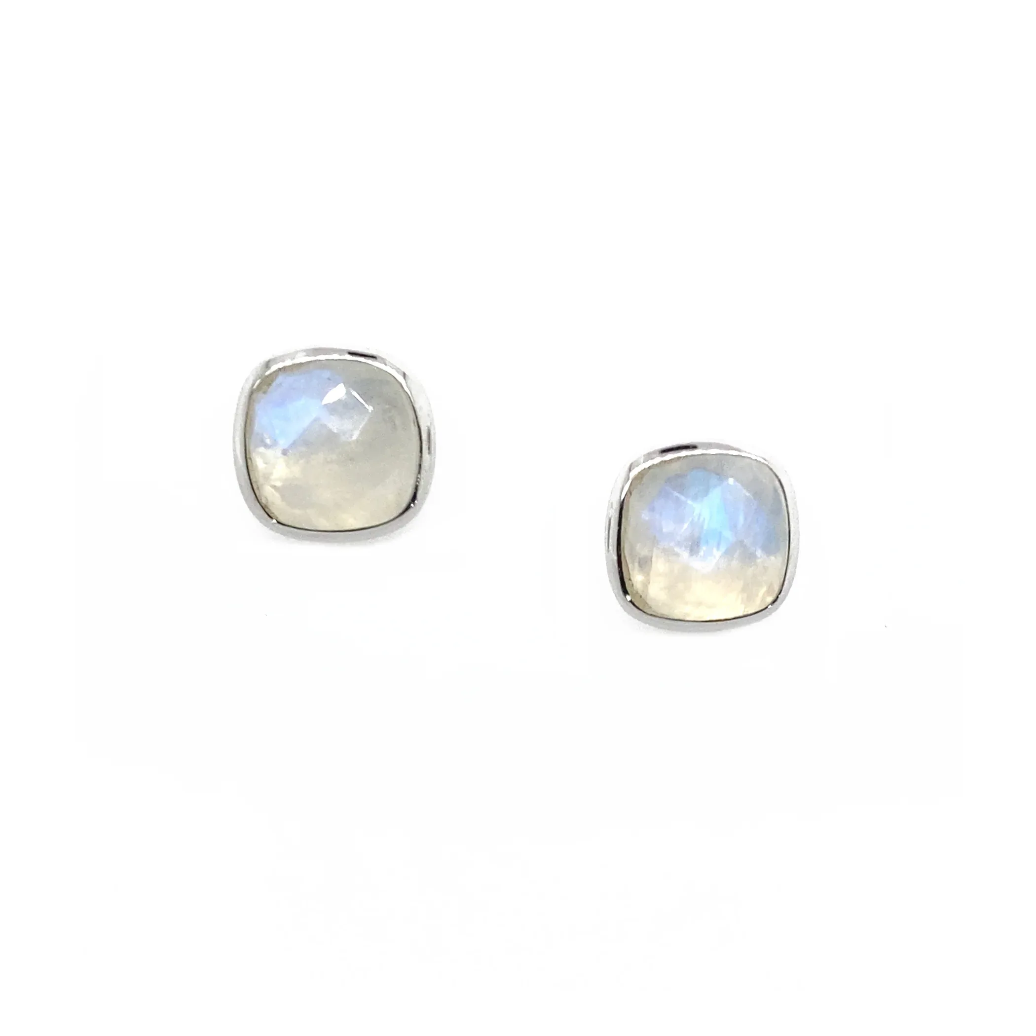 Square Studs - Silver, White Rhodium - Image 9