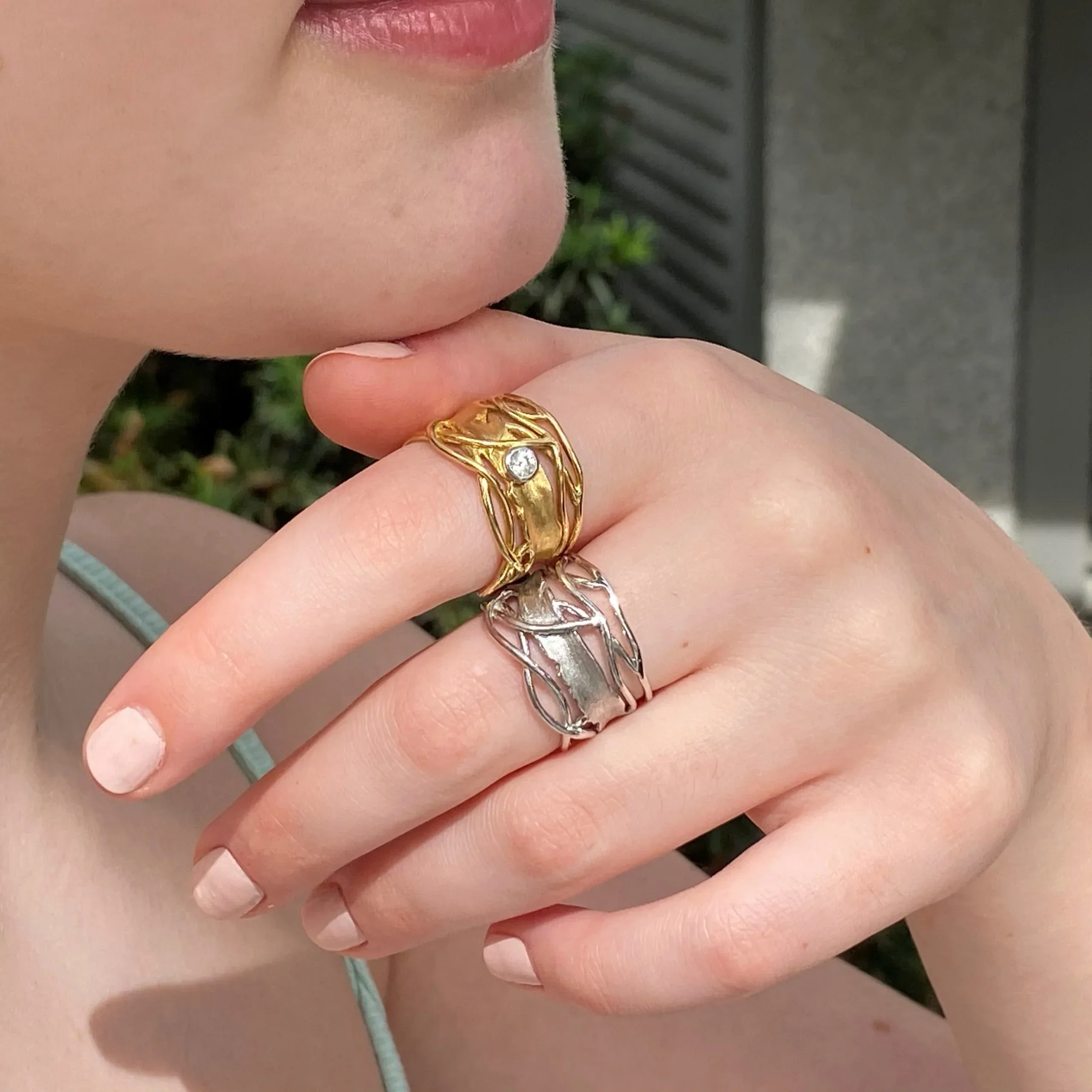 Edge Ring - White Rhodium - Image 3